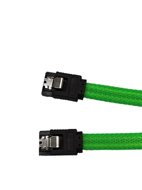 Кабель SATA III 6Gb/s зеленый в оплетке 50см прямой 21 - фото 4726
