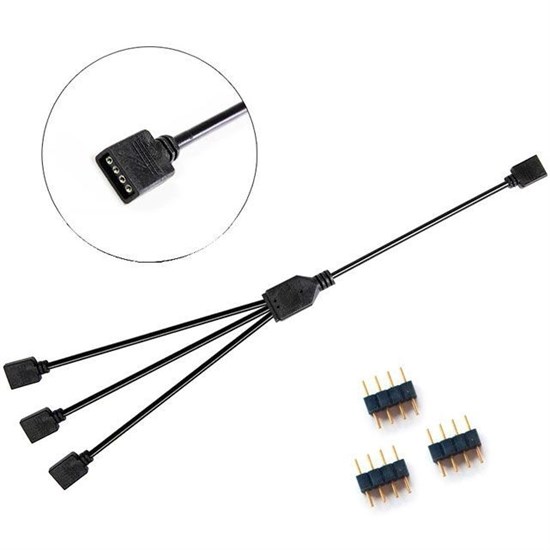 Удлинитель/Разветвитель RGB 12v4pin 1 в 3 черный 56 - фото 2891