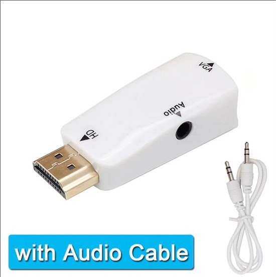 Адаптер переходник HDMI-VGA со звуком 3,5 мм 78 - фото 2925