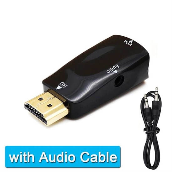 Адаптер переходник HDMI-VGA со звуком 3,5 мм 79 - фото 2972