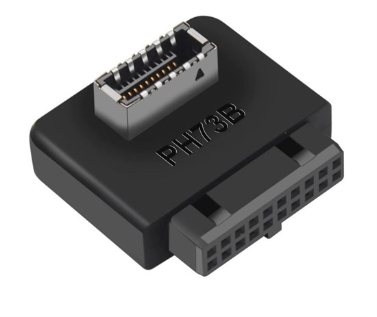 Переходник с USB 3.0 на USB 3.1 type E с углом 90 градусов тип В PH73B 195 - фото 3306