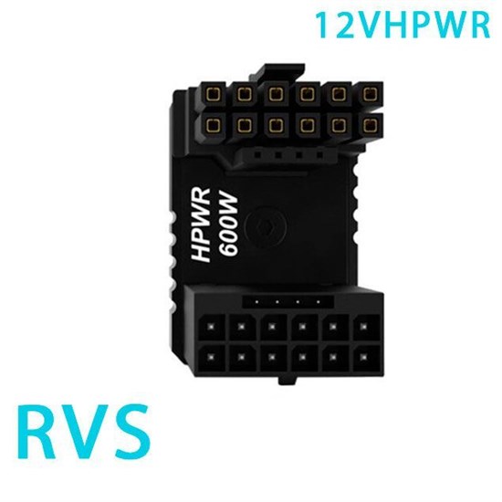 12VHPWR PCie 5.0 угловой адаптер 180 градусов RVS алюминиевый черный 333 - фото 3655