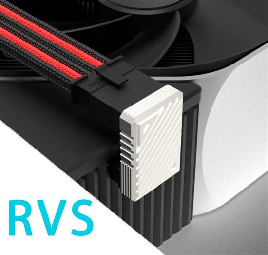 12VHPWR PCie 5.0 угловой адаптер 180 градусов серебристый RVS алюминиевый 335 - фото 3666