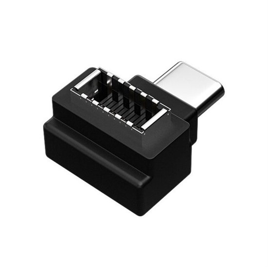 Переходник с USB type C папа на USB type E мама угол 90 градусов 350 - фото 3712
