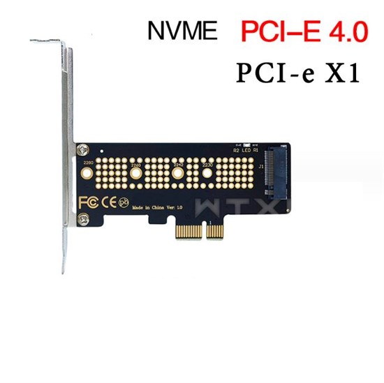 Адаптер M2 NvMe - PCI Express 4.0 x1 c заглушкой слота pci 410 - фото 3995