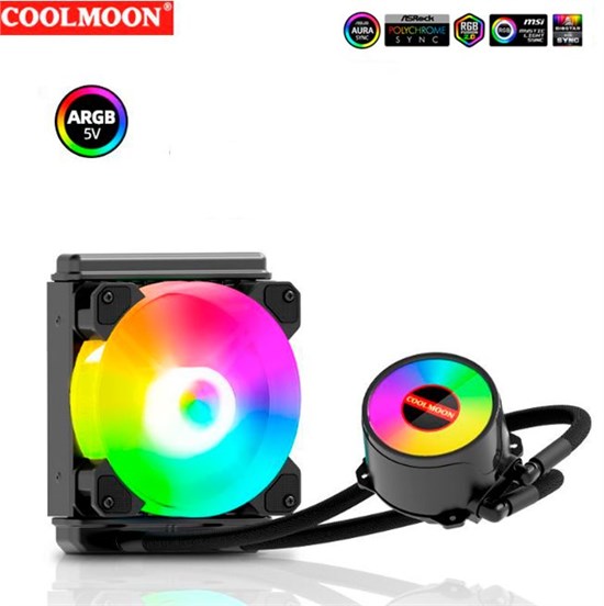 Жидкостная Система охлаждения на 1 кулер TDP 125w с A-RGB 120мм черная 453 - фото 4178