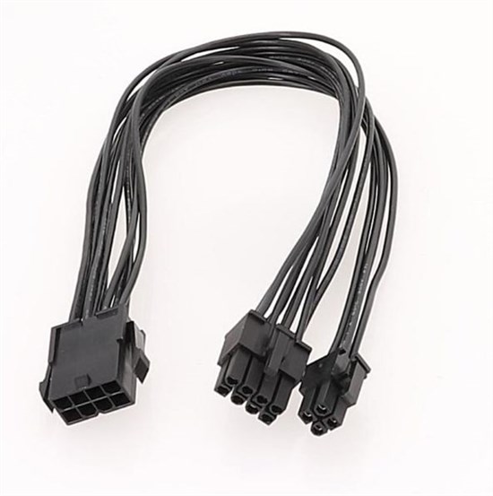 Удлинитель/Разветвитель питания процессора 8pin на 8pin+4pin черный 30см 24 - фото 4299