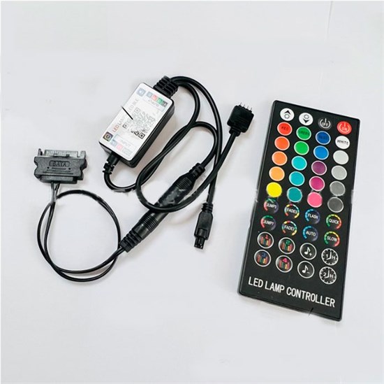 Контроллер RGB подсветки 12v4pin с управлением через приложение питание от SATA или DC 5.5*2.1 480 - фото 4393