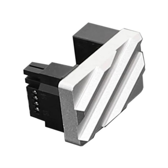 12VHPWR PCie 5.0 угловой адаптер 180 градусов серебристый алюминиевый STD с защелкой 492 - фото 4398