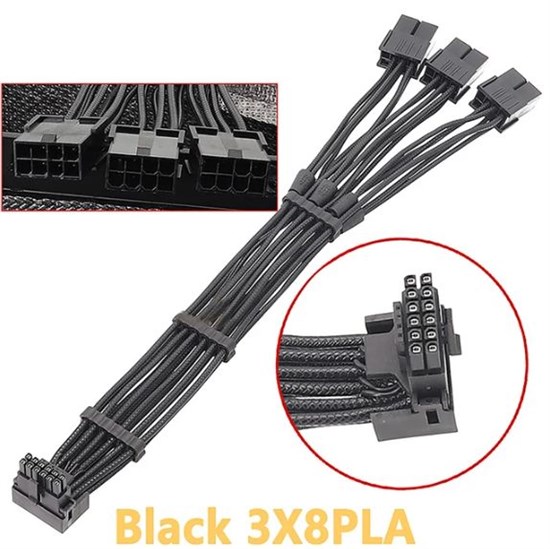 12VHPWR удлинитель с переходом на три разъема ATX 2.0 с углом тип А 542 - фото 4609