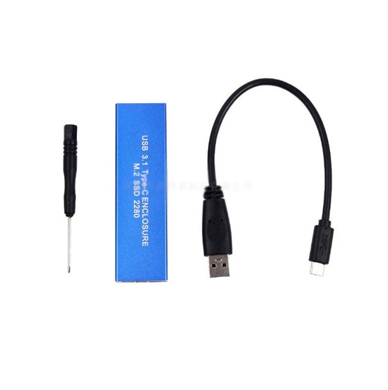 Корпус для M2 NGFF SSD синий 562 - фото 4706