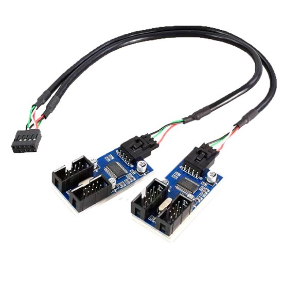 Разветвитель USB 2.0 9pin с чипом на 4 порта 614 - фото 4922
