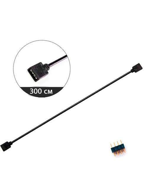Удлинитель RGB 12v4pin 1 в 1, 300см 486 - фото 5154