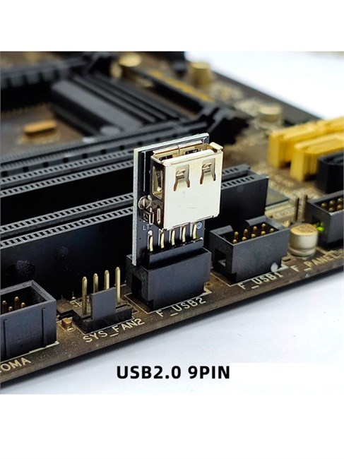 Переходник USB 2.0 9pin - USB type A один прямо 777 - фото 5511