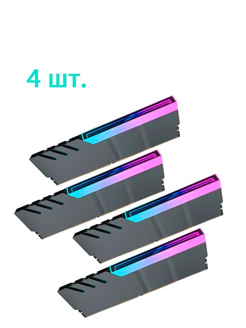 ARGB радиатор охлаждения оперативной памяти черный с эффектом бесконечности 4шт. 366*4 - фото 5666