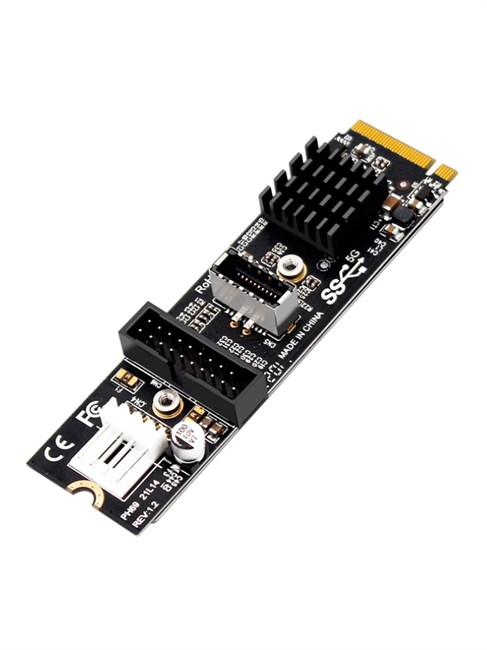 Плата расширения M.2 NGFF MKEY на USB 3.1 type E и USB 3.0 19pin 825 - фото 5756