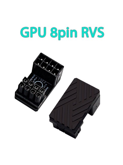 ATX адаптер 8pin RVS черный алюминиевый 836 - фото 5793