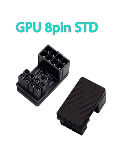ATX адаптер 8pin STD черный алюминиевый 835 - фото 5817