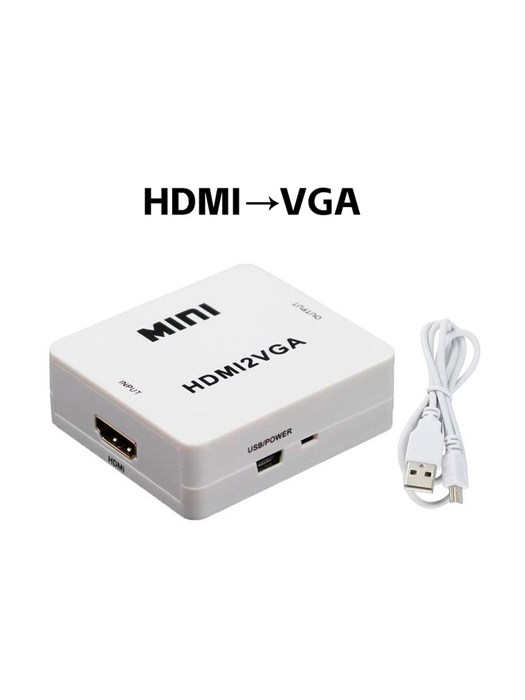 Видеоконвертер  HDMI в VGA белый 1043 - фото 6932