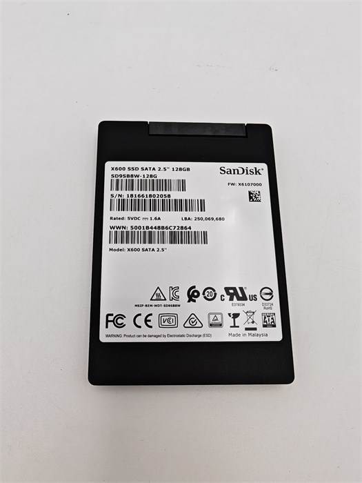 SSD диск SANDISK 2.5" X600 128 Гб SATA III NAND 3D TLC S3-171