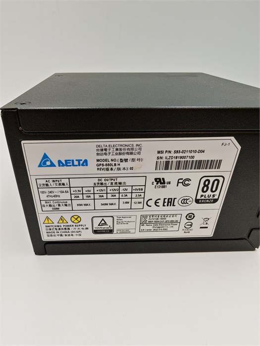 Блок питания Delta Electronics 550w 80+ bronze S3-174