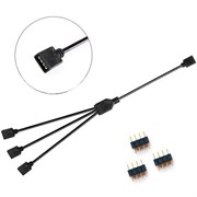 Удлинитель/Разветвитель RGB 12v4pin 1 в 3 черный 56