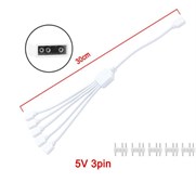 Удлинитель/Разветвитель A-RGB 5v3pin 1 в 5 белый 262