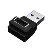 Переходник с USB 3.0 папа на USB type E мама угол 90 градусов 353
