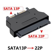 Адаптер переходник c slim SATA папа / SATA мама 437