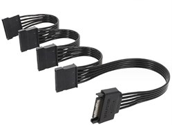 Разветвитель SATA 1 в 4, 50см черный 461