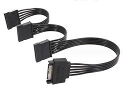Разветвитель SATA 1 в 3, 40см черный 460