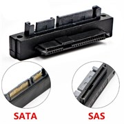 Угловой переходник SATA 7+15P - SAS, 90 градусов 507