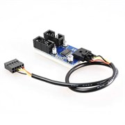 Разветвитель USB 2.0 9pin с чипом на 2 порта 613