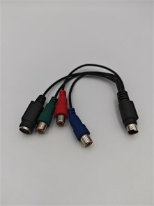 {{photo.Alt || photo.Description || 'Кабель-переходник S-Video 9 pin папа на S-Video 4 pin мама + RGB компонентный мама черный, Mini-DIN 9-Pin (штекер) to SVideo 4-Pin / 3 x RCA (разъем) красный/синий/зеленый, 9pin / 4pin+3RGB, 20 см'}}