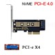 Адаптер M2 NvMe - PCI Express 4.0 x4 с заглушкой слота 88