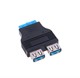 Переходник с USB 3.0 мат.плата на 2х USB 3.0 тип А черный 229