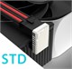 12VHPWR PCie 5.0 угловой адаптер 180 градусов серебристый STD алюминиевый 334 - фото 3662