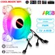 Кулер с подсветкой ARGB 5v3pin Coolmoon 120мм 395 - фото 3865
