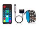Светодиодная лента RGB 12v4pin для корпуса ПК 150см с контроллером и пультом ДУ 526