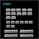 Набор гребенок для ATX проводов (24 элемента) Белый 532 - фото 4631