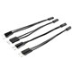 Комплект разветвителей Power sw/Reset sw/HDD led/Power +-, 10см черный 576 - фото 4809