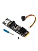 Плата расширения M.2 NGFF MKEY на USB 3.1 type E и USB 3.0 19pin 825