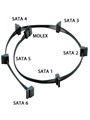Разветвитель переходник Molex - 6x SATA 892