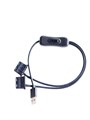 Переходник USB A - 2х MOLEX (2 контакта) с выключателем 30см 984