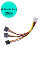 Переходник питания molex - 3хSATA (прямые) 1071